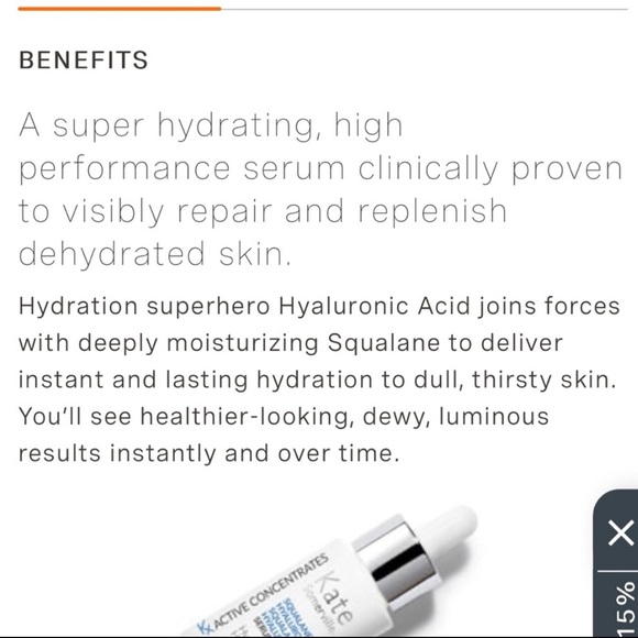 Kate Somerville Squalane + Hyaluronic Serum 
Hydrate & Plump - Picture 7 of 7
